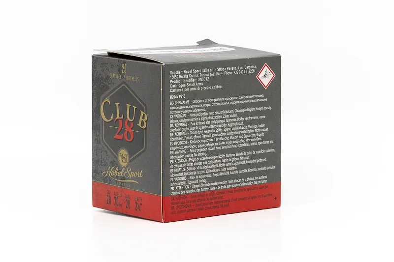 NOBEL Sport CLUB 28 – Piombo N.10 – 21g – Diametro 1.9 Mm 2 Web NOBEL Sport CLUB .410 – Calibro 36 – vista laterale