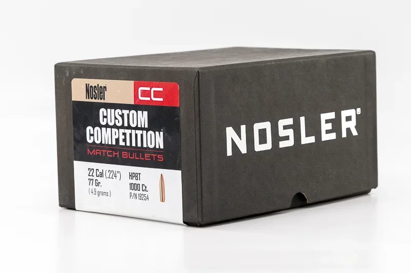 NOSLER Custom Competition 77gr – Calibro .22 (buste da 100 pz) – vista posteriore