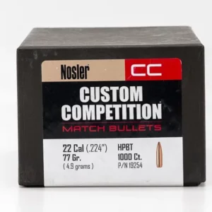 NOSLER Custom Competition 77gr – Calibro .22 (buste da 100 pz) – vista laterale