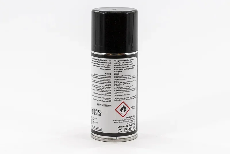 RADAR olio per armi – vista laterale