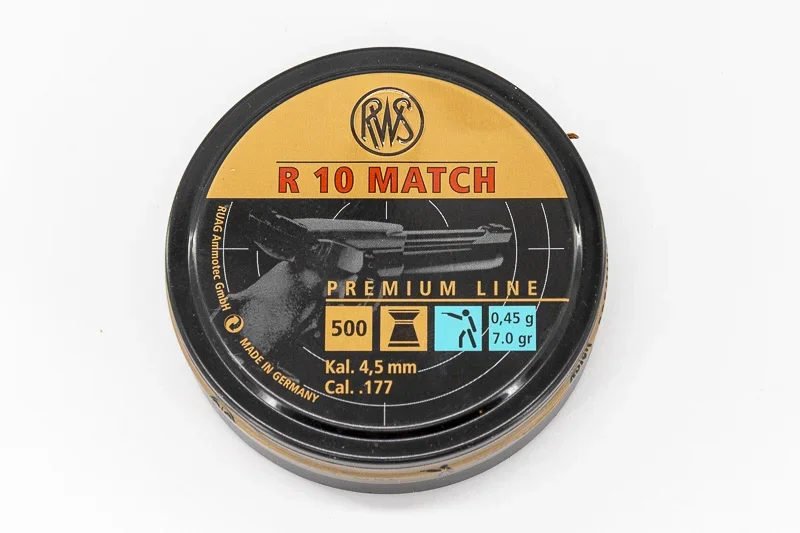 RWS Match R10 Calibro 4 5 0 45g Web RWS Match R10 – Calibro 4,5 mm – vista laterale