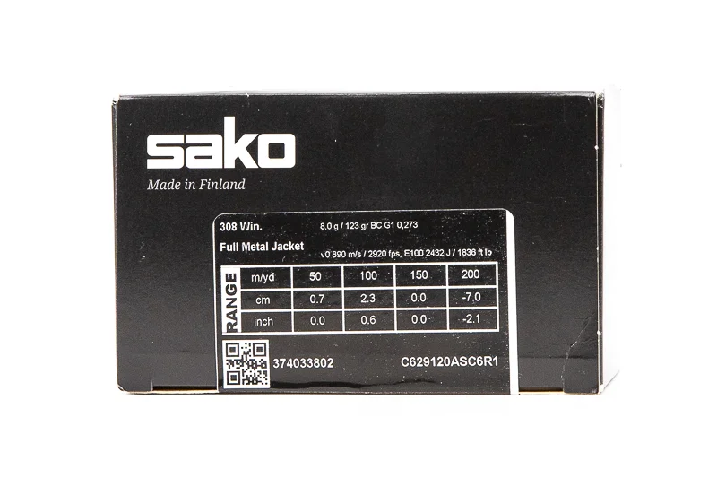 SAKO .308 Win - FMJ - Range 123gr