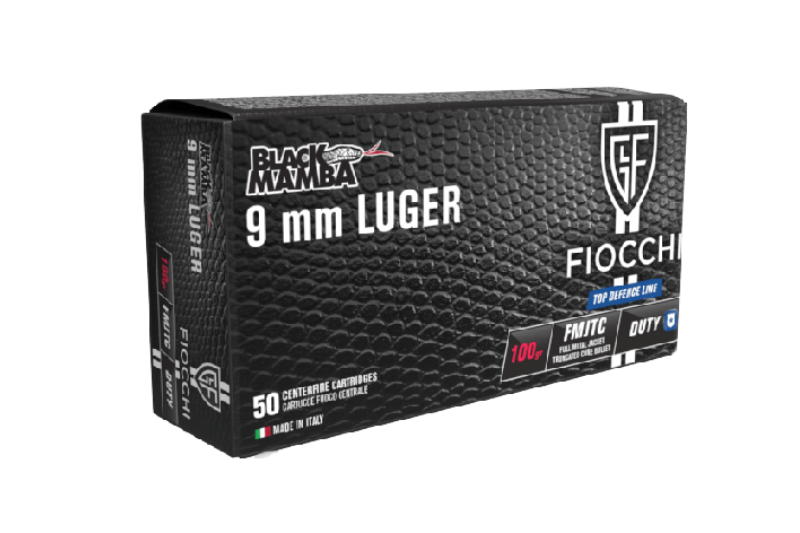 FIOCCHI Top Defence Black Mamba 9mm Luger FMJTC 100gr