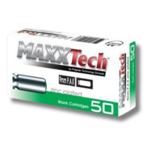 MAXX Tech 9mm PAK 400 bar Blank ammunition ZINC PLATED