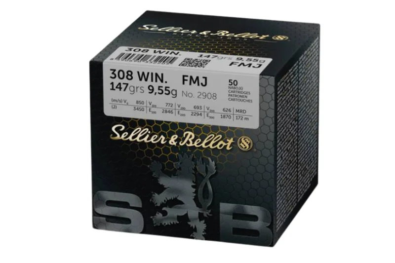 SELLIER & BELLOT CAL 308 FMJ 147 Gr